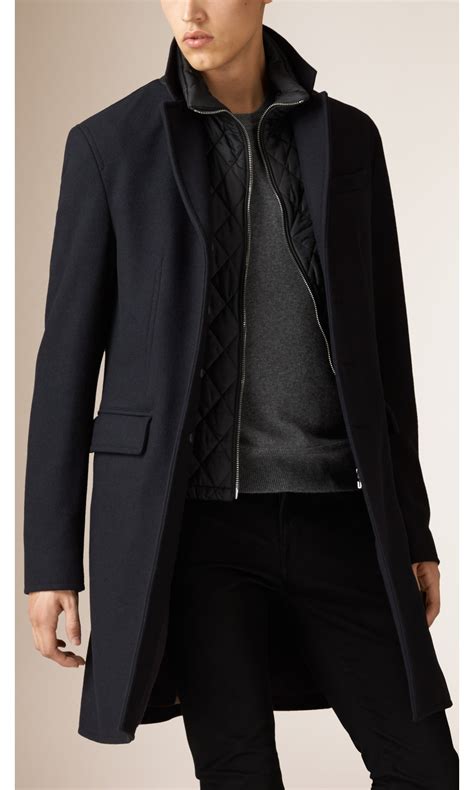 burberry navy stroller wool coat|burberry cashmere cape coat.